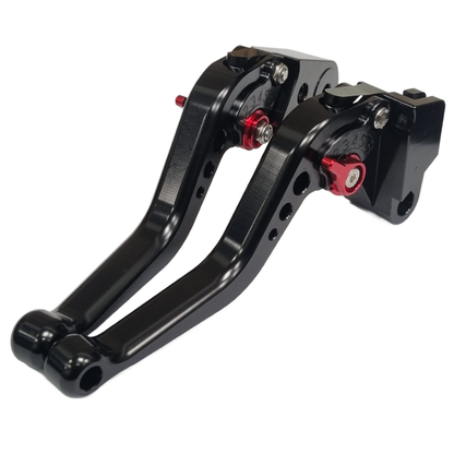 Short Black Adjustable Brake & Clutch Lever Set Kawasaki Z900RS 2018-2024