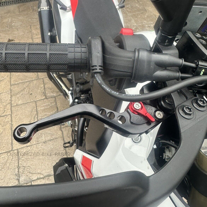 Black Short Engraved Clutch & Brake Levers - Yamaha Tenere 700 2019-2025