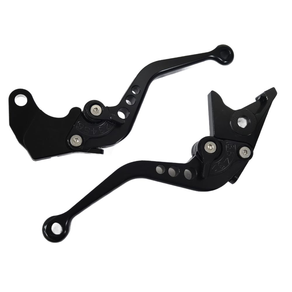 CNC Short Black Black Clutch & Brake Levers For Suzuki GSR 750 2011-2023