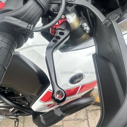 Black Short Engraved Clutch & Brake Levers - Yamaha Tenere 700 2019-2025