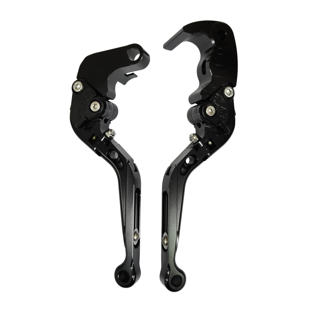 BLACK / BLACK BRAKE & CLUTCH LEVERS SET YAMAHA YZF-R1 R1M R1S 2015-2024