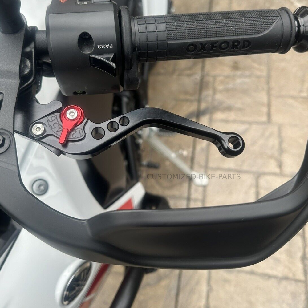 Black Short Engraved Clutch & Brake Levers - Yamaha Tenere 700 2019-2025