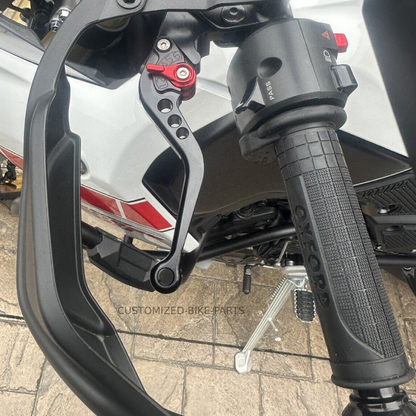 Black Short Engraved Clutch & Brake Levers - Yamaha Tenere 700 2019-2025