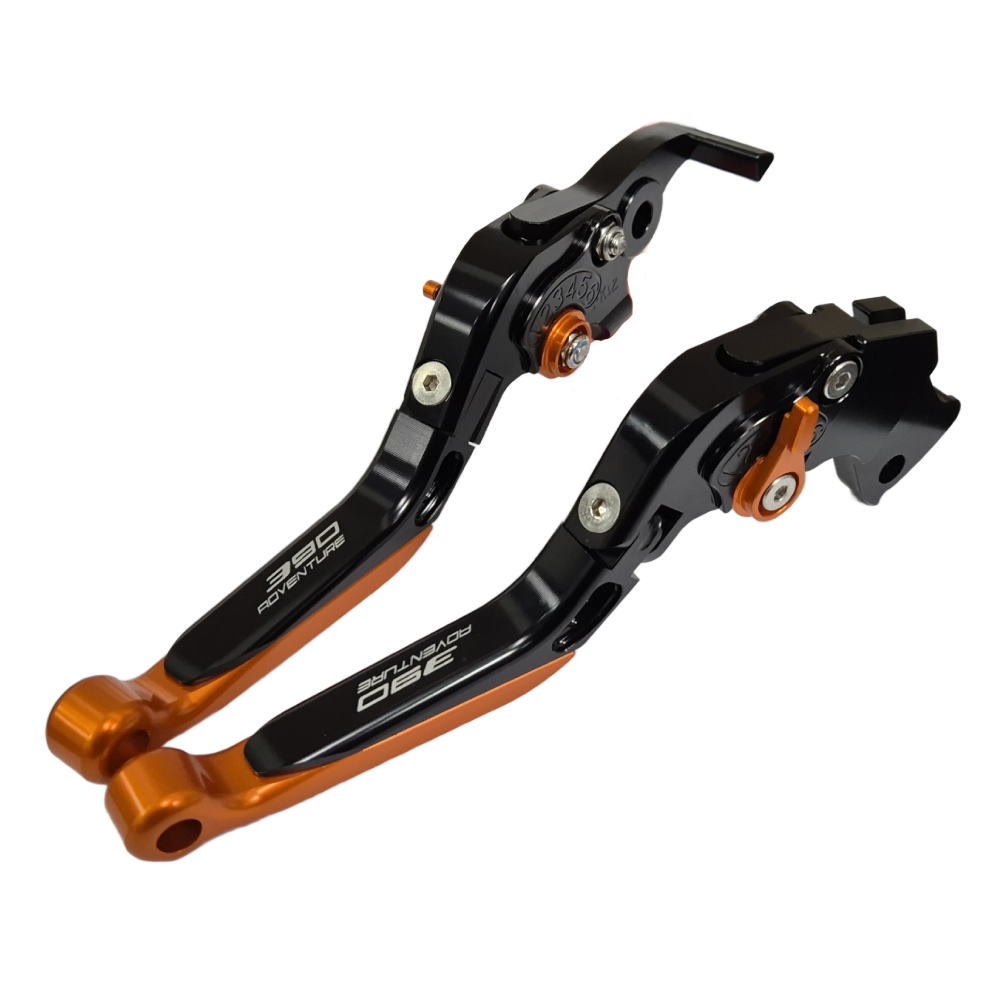 Adjustable Clutch & Brake Lever Set Black / Orange - KTM 390 Adventure 2020-2024