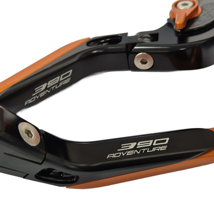 Adjustable Clutch & Brake Lever Set Black / Orange - KTM 390 Adventure 2020-2024