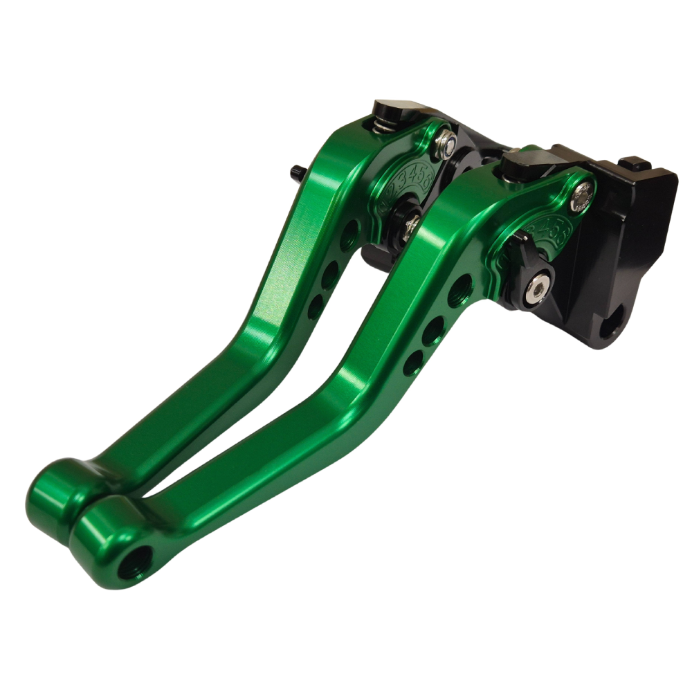 CNC Short Green Clutch & Brake Levers For Kawasaki KLE Versys 650 2009-2014