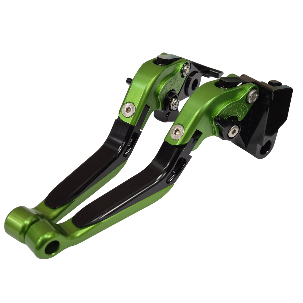 Green / Black Adjustable Clutch Brake Lever Kawasaki ER-6N Ninja 650R 2009-2016