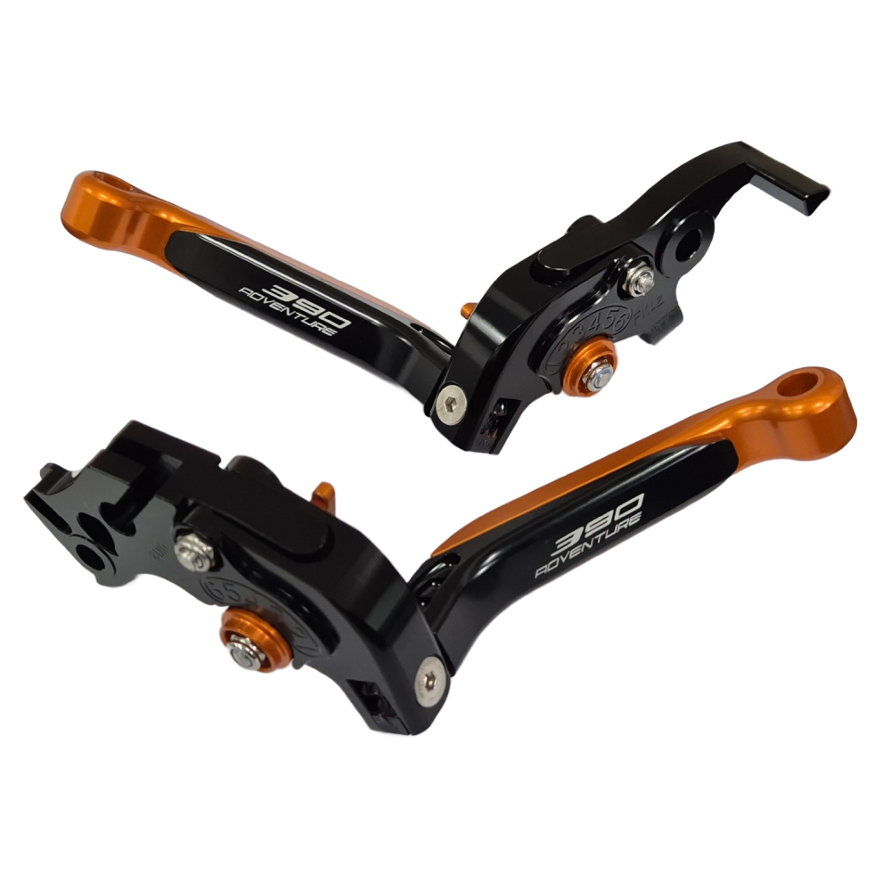 Adjustable Clutch & Brake Lever Set Black / Orange - KTM 390 Adventure 2020-2024