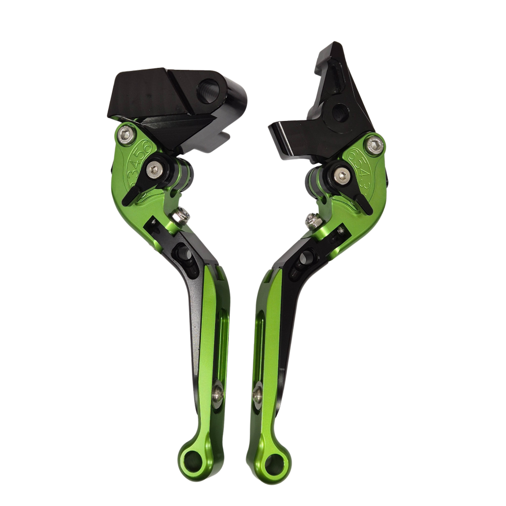 Green / Black Adjustable Clutch Brake Lever Kawasaki ER-6N Ninja 650R 2009-2016