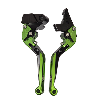 Green / Black Adjustable Clutch Brake Lever Kawasaki ER-6N Ninja 650R 2009-2016