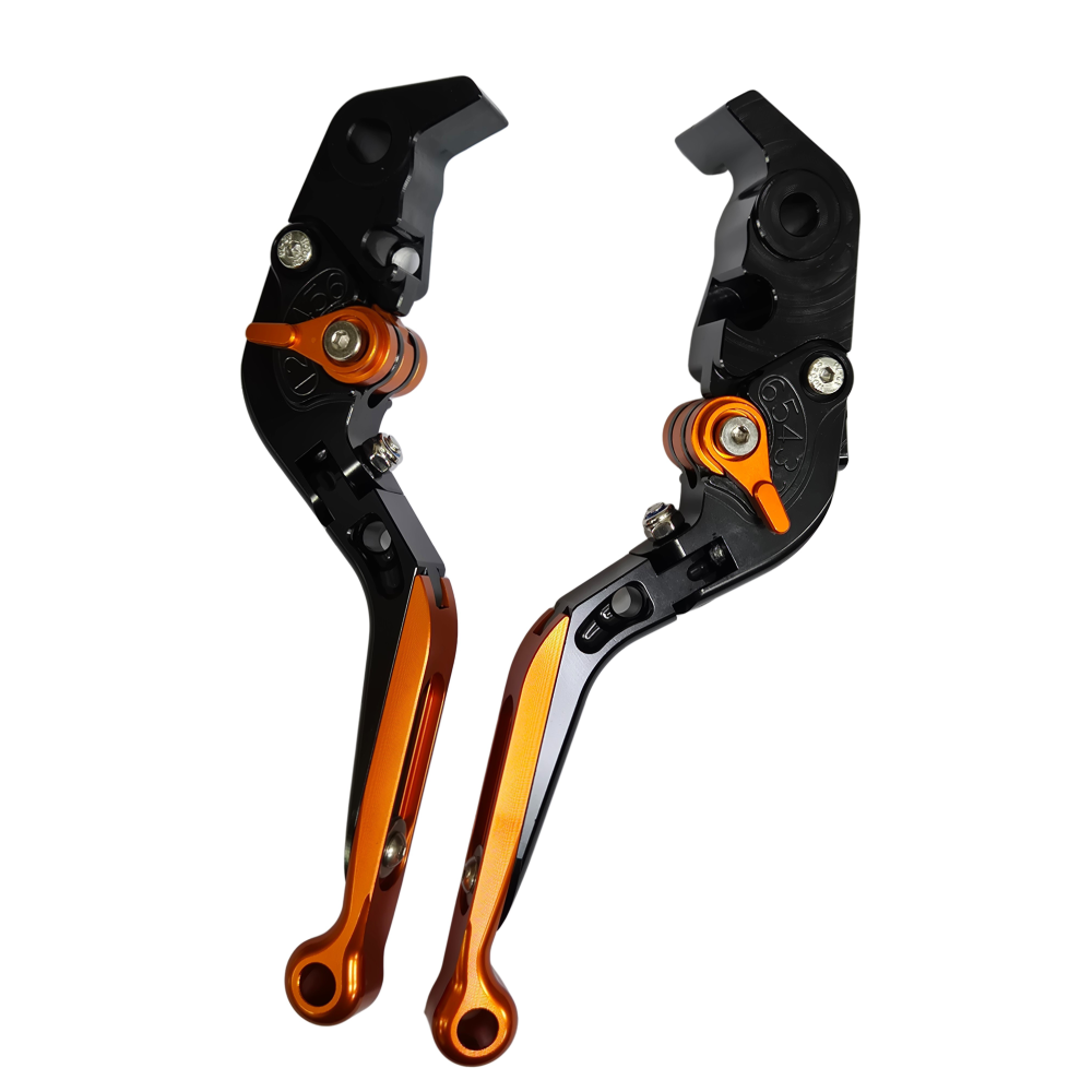 Orange & Black Folding Clutch & Brake Levers For KTM 1290 Super Adventure R/S (2015-2025)