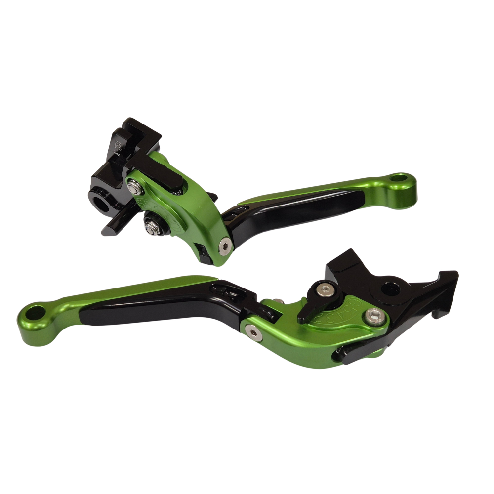 Green / Black Adjustable Clutch Brake Lever Kawasaki ER-6N Ninja 650R 2009-2016