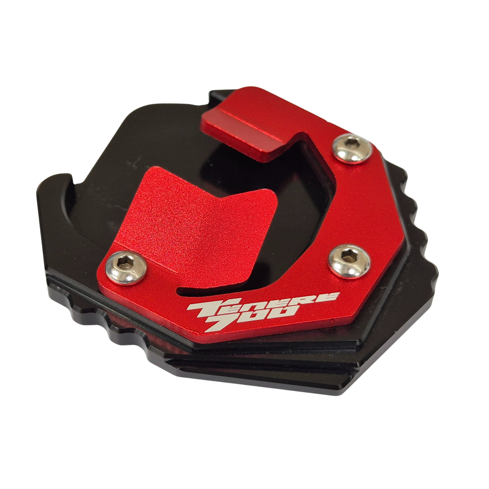 Red Side Stand Kickstand Shoe Extender For Yamaha Tenere 700 2019-2025
