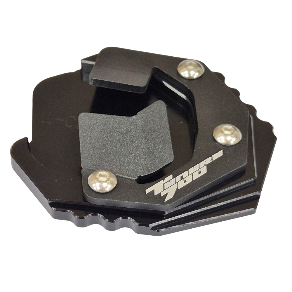 Black Side Stand Kickstand Shoe Extender - Yamaha Tenere 700 2019-2025
