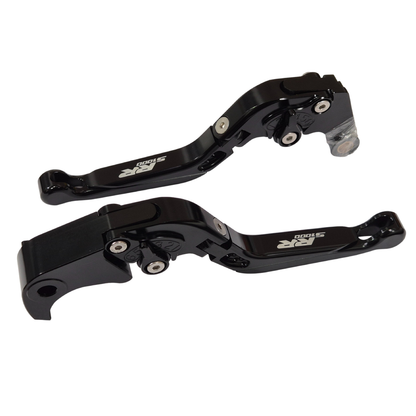 BLACK/BLACK ADJUSTABLE EXTENDABLE BRAKE CLUTCH LEVERS SET BMW S1000RR 2010-2019