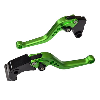 Short Green Clutch & Brake Levers For Kawasaki ZX10R 2006-2015