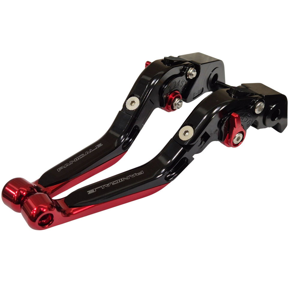 Red/Black Adjustable Clutch Brake Levers - Ducati Panigale V2 / V4 S/R / 1299