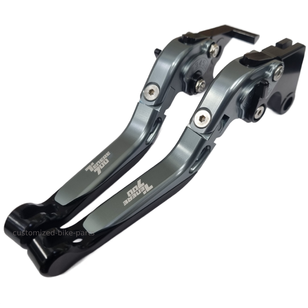 Grey/Black Adjustable Clutch Brake Lever Set - Yamaha Tenere 700 /XTZ 2019-2025