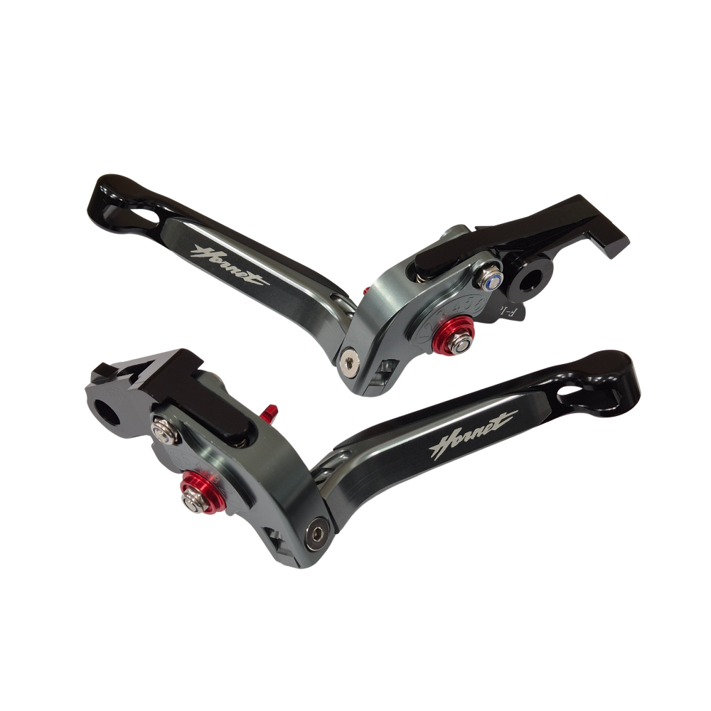 Titanium / Black Clutch Brake Lever Set - Honda CB599 / CB600 HORNET 1998-2006