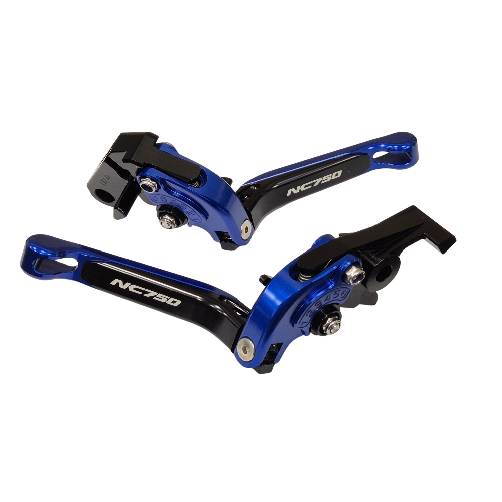 BLUE / BLACK ADJUSTABLE BRAKE & CLUTCH LEVERS SET - HONDA NC750X 2016-2023