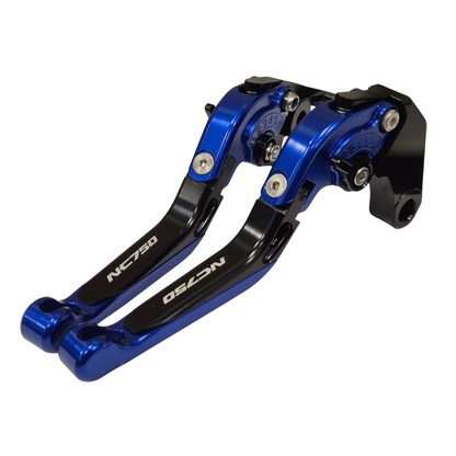 BLUE / BLACK ADJUSTABLE BRAKE & CLUTCH LEVERS SET - HONDA NC750X 2016-2023