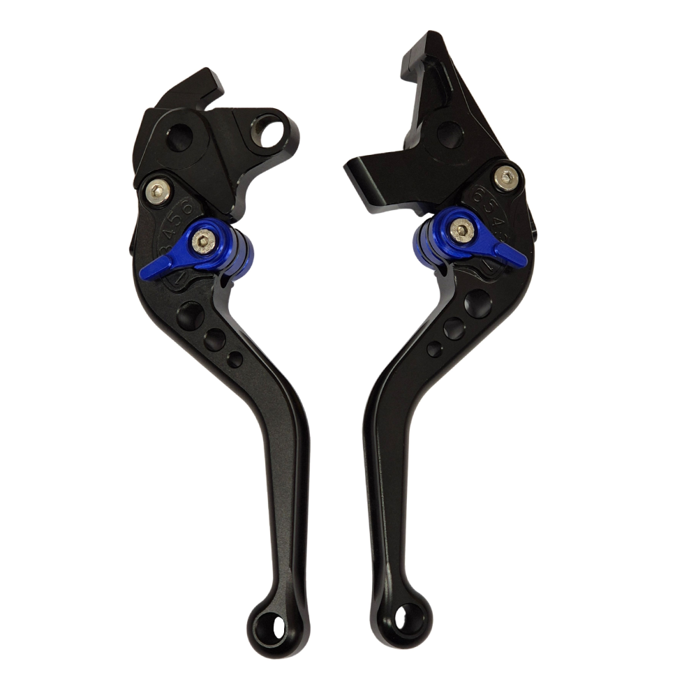 Short Black Blue Clutch & Brake Levers - Honda VFR 800 VTEC 02-08 / Fi/W1 98-01