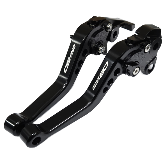 Honda CB 1300 2003-2011 Short Engraved Clutch Brake Lever Set - Black