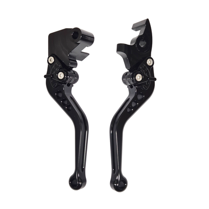Black Short Adjustable Brake & Clutch Lever - Royal Enfield Scram 411 2022-2026