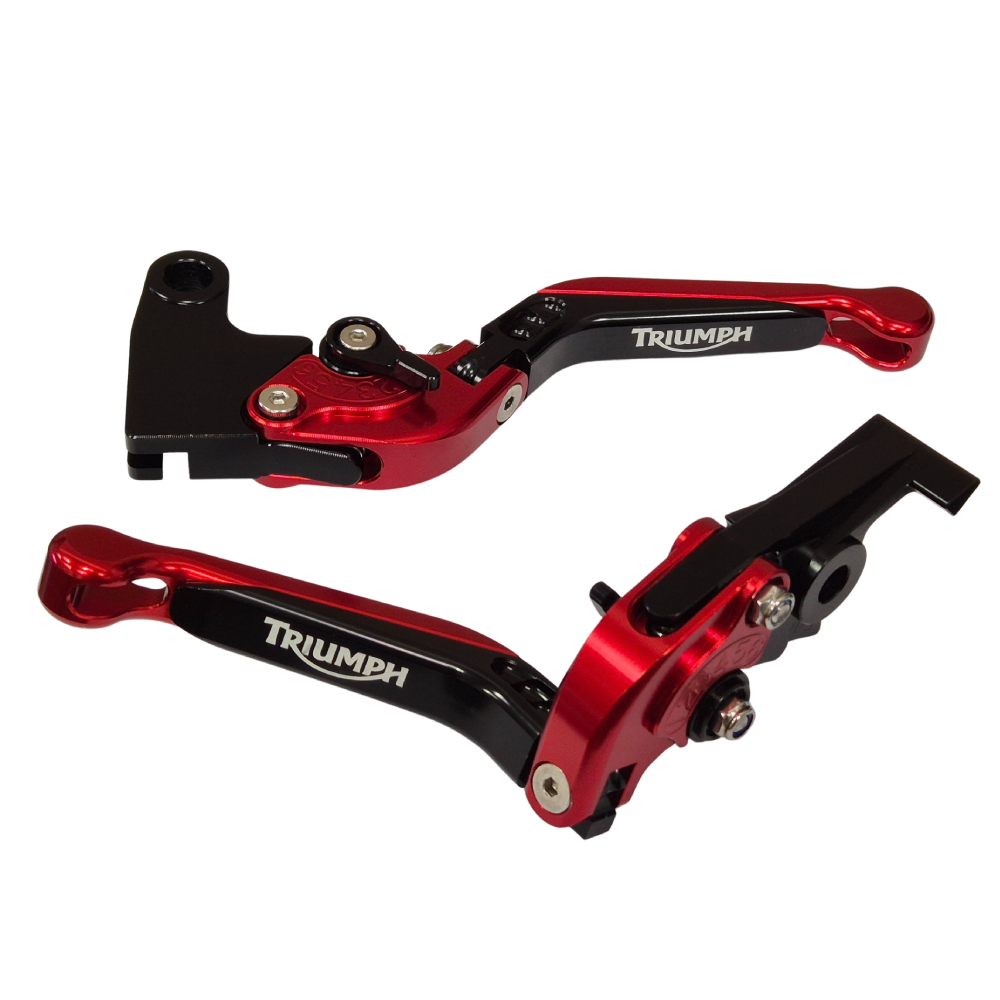 Red / Black Adjustable Clutch & Brake Levers Triumph Street Cup 900 2017-2018