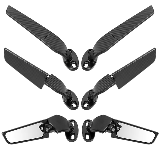 Adjustable Wing Fin Side Rear-view Mirrors Yamaha YZF R125 R1 R1M R1S R3 R6