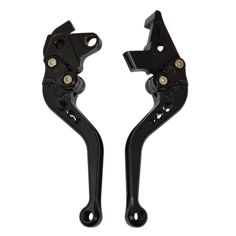 Short Black Clutch & Brake Levers - Honda CBR1100XX Super Blackbird 1997-2007