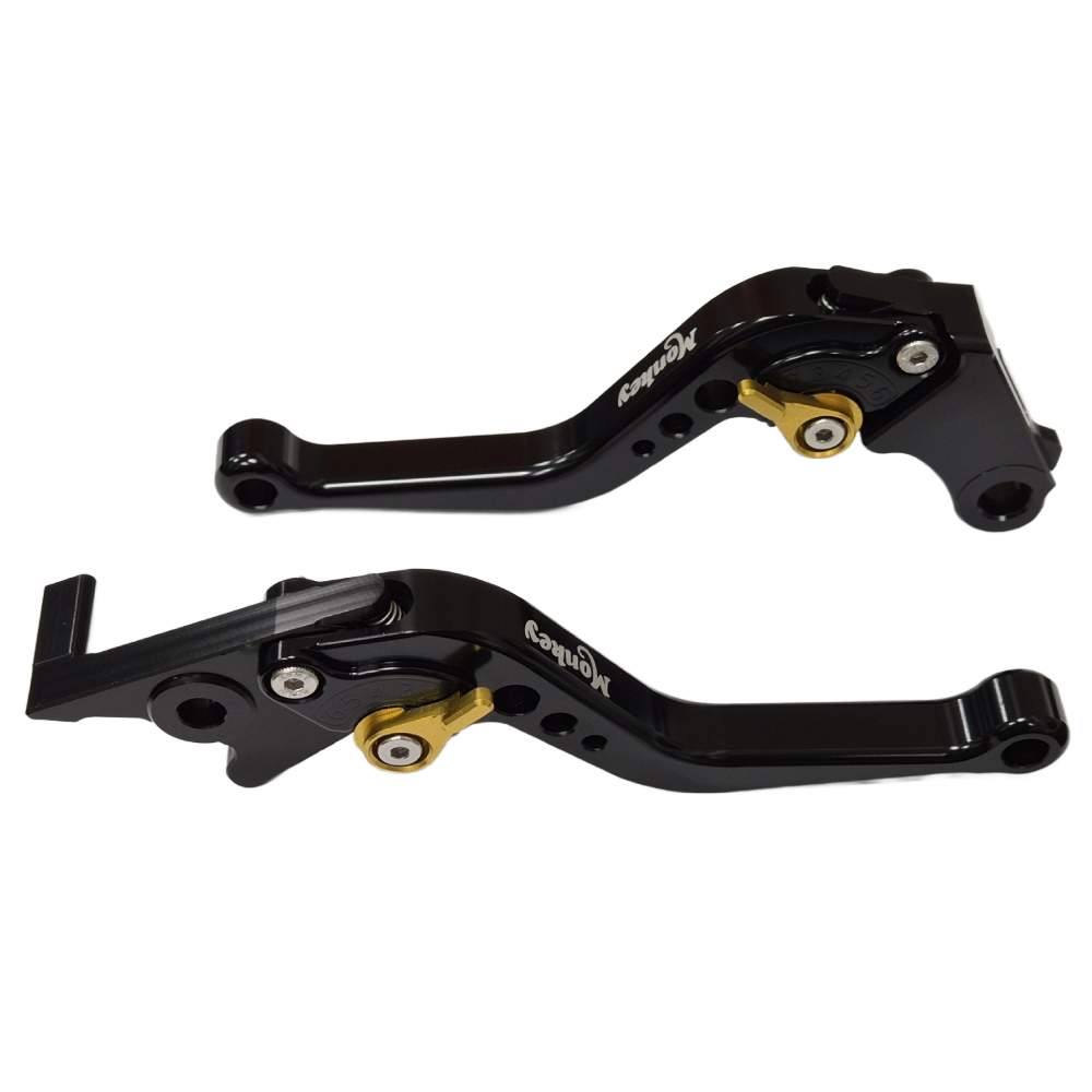 Honda Monkey Z125 2019-2025 | Short Black Gold Clutch & Brake Lever Set