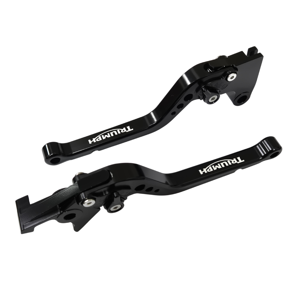 Long Black Adjustable Clutch & Brake Levers - Triumph Trident 660 + More models
