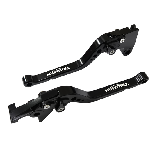 Long Black Adjustable Clutch & Brake Levers - Triumph Trident 660 + More models
