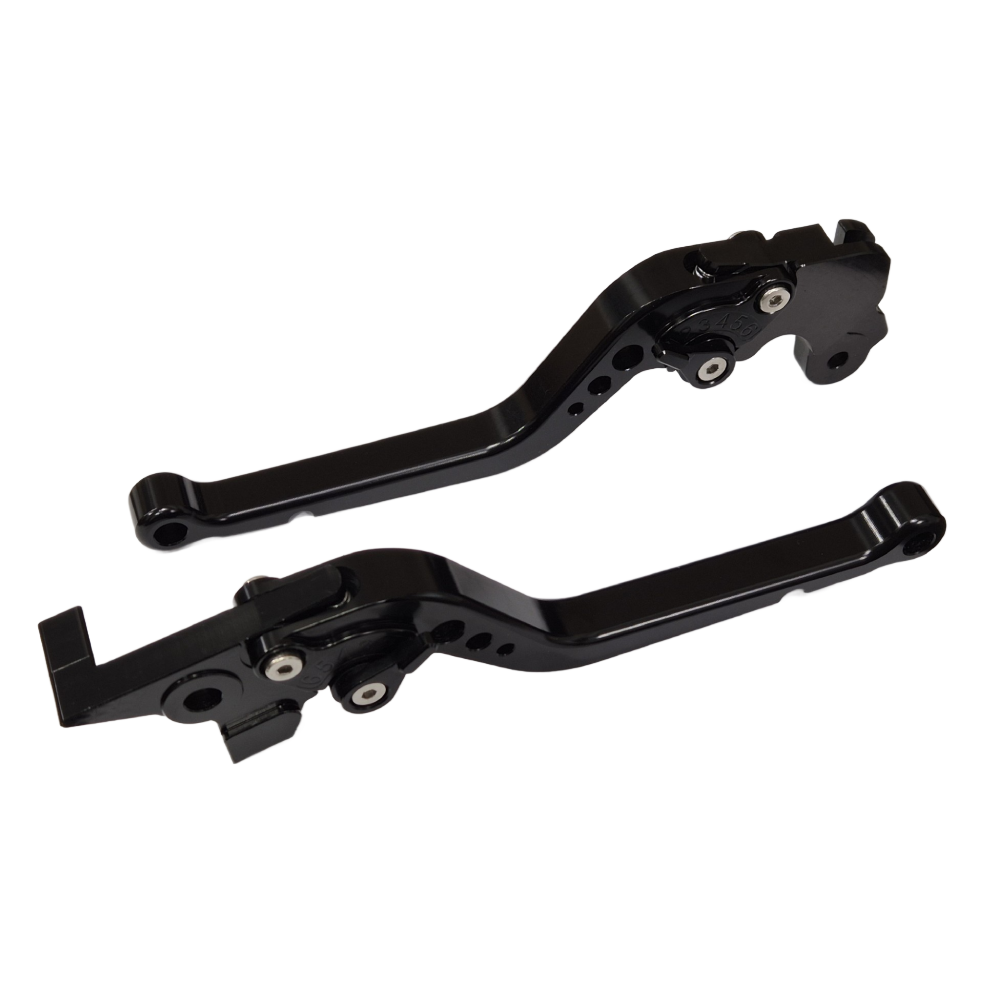 Long Black Clutch & Brake Levers For Moto Guzzi V7 Milano / Carbon / Rough