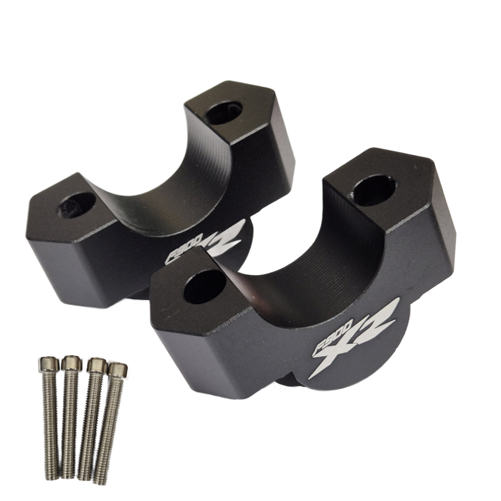 28mm Black Handlebar Mount Risers Clamp - BMW F900XR F 900 XR 2019-2025