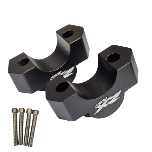 28mm Black Handlebar Mount Risers Clamp - BMW F900XR F 900 XR 2019-2025