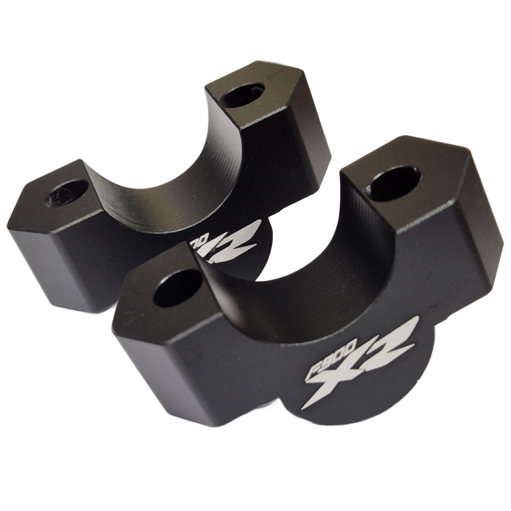 28mm Black Handlebar Mount Risers Clamp - BMW F900XR F 900 XR 2019-2025