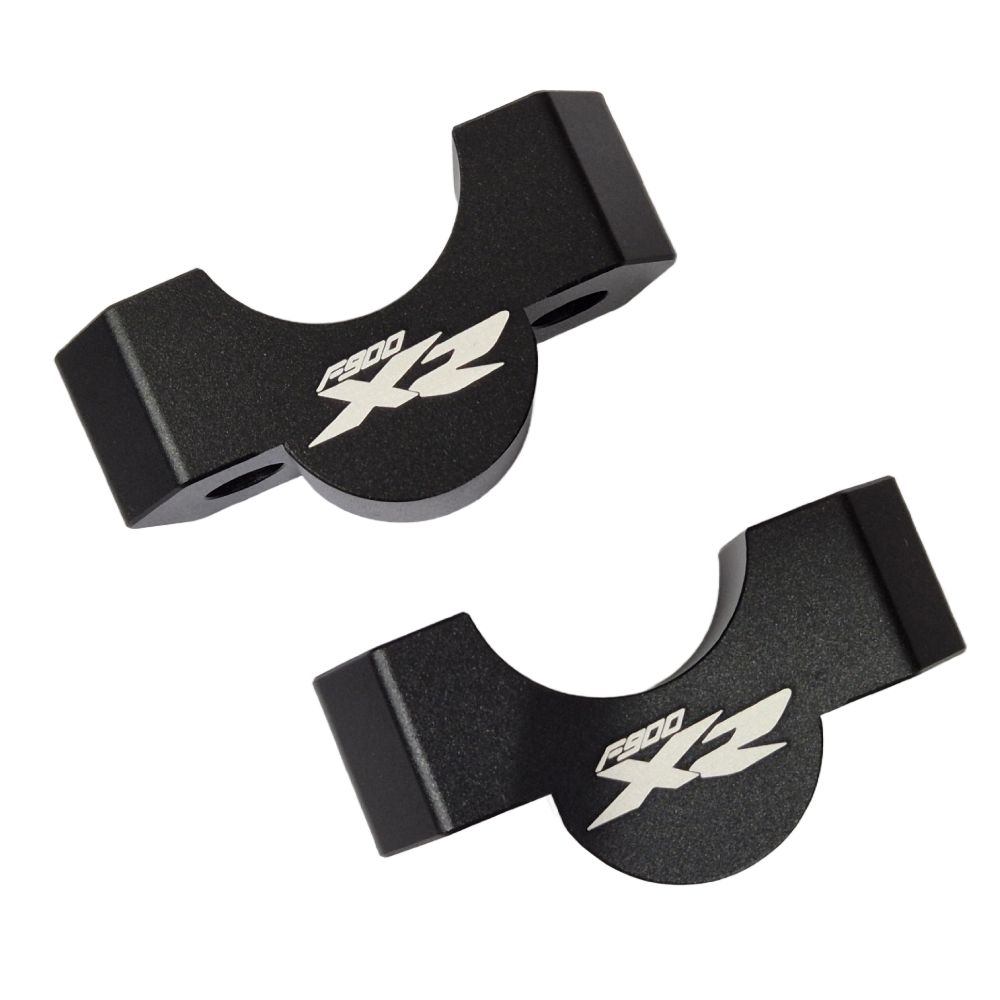 28mm Black Handlebar Mount Risers Clamp - BMW F900XR F 900 XR 2019-2025
