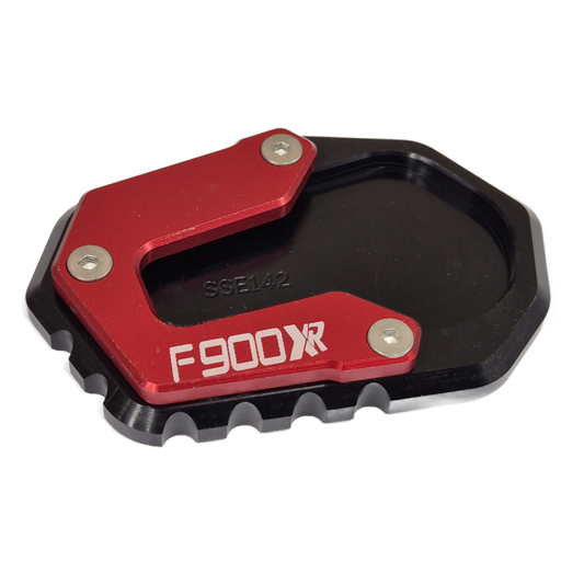 Red CNC Kickstand Shoe Extender Side Kick Stand - BMW F 900 XR F900XR 2020-2025