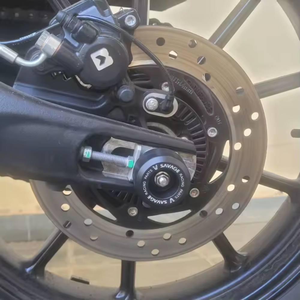 Front & Rear Set Axle Crash Protection Sliders Triumph Scramber 400 / Speed 400