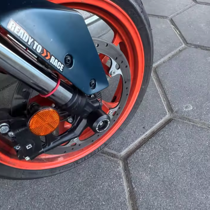 Front & Rear Set Axle Crash Bobbin Sliders - KTM Duke 125 390 2024-2026