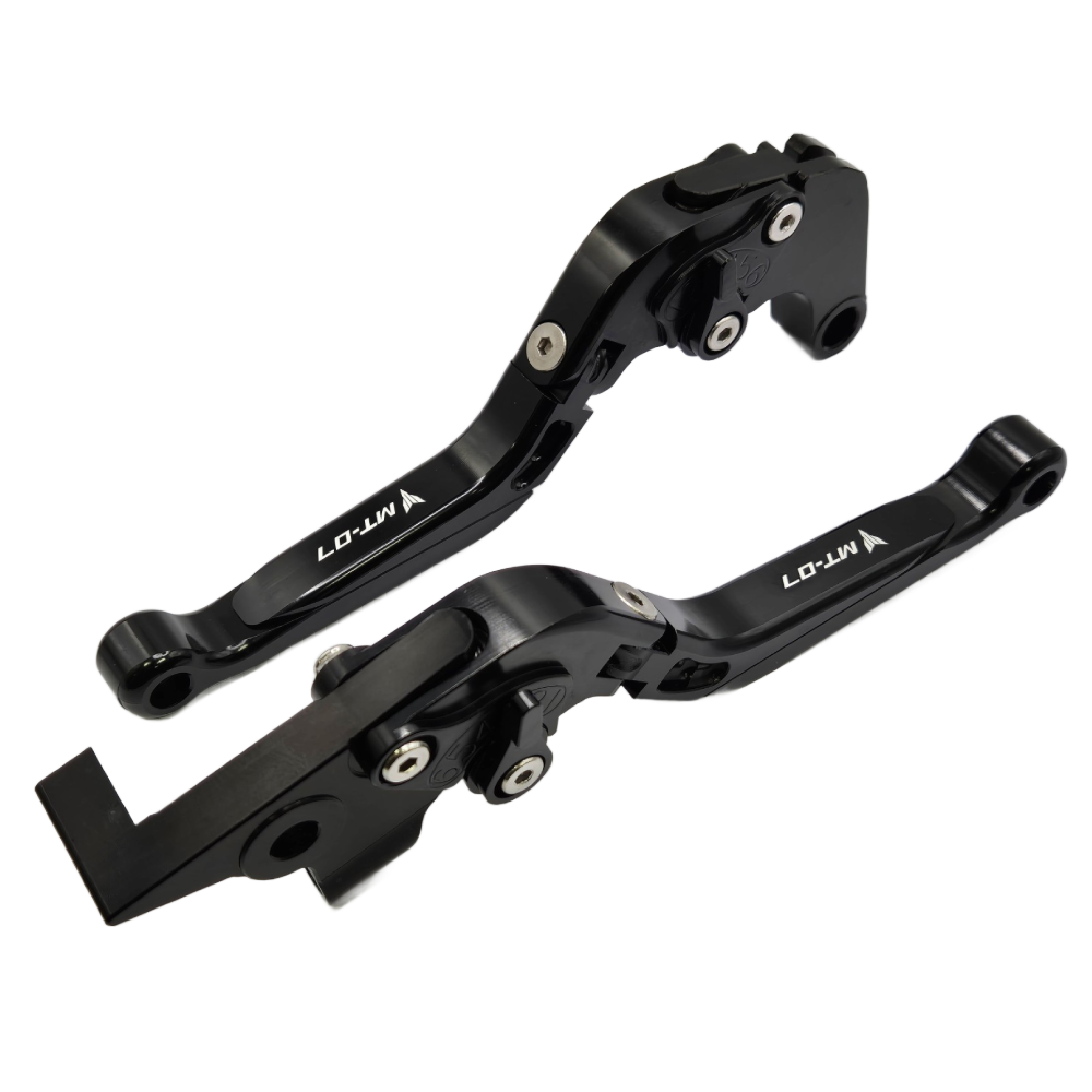 Yamaha MT-07 2014-2025 Adjustable Clutch Brake Lever Set - Black / Black