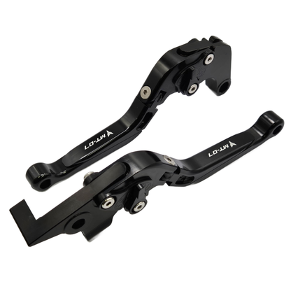 Yamaha MT-07 2014-2025 Adjustable Clutch Brake Lever Set - Black / Black