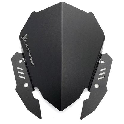 Black Aluminium Small Windscreen Windshield Screen Yamaha MT-125 2020-2026