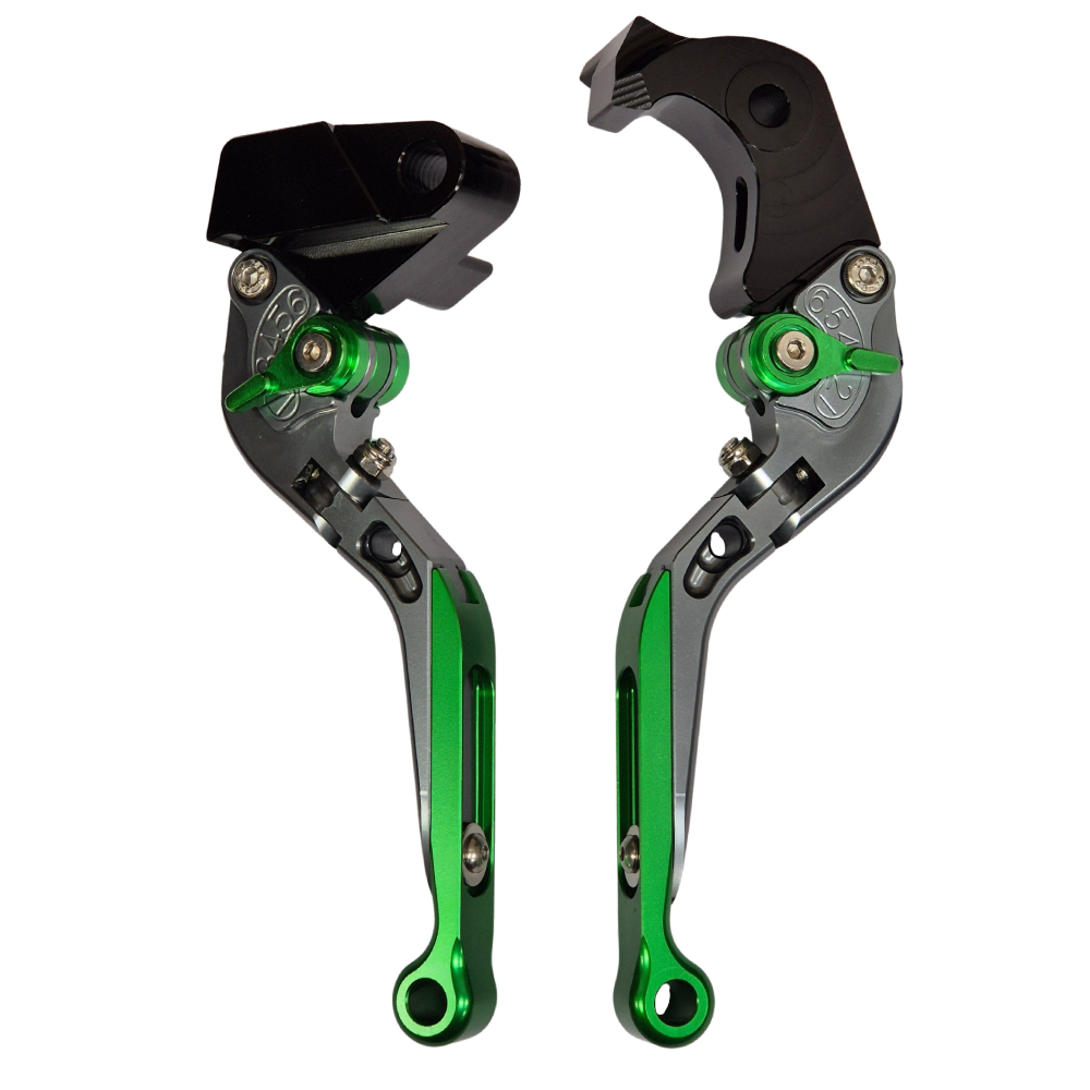 Green / Titanium Brake & Clutch Levers - Kawasaki Z900RS Z 900 RS 2017-2025