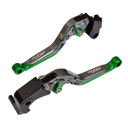 Green / Titanium Brake & Clutch Levers - Kawasaki Z900RS Z 900 RS 2017-2025