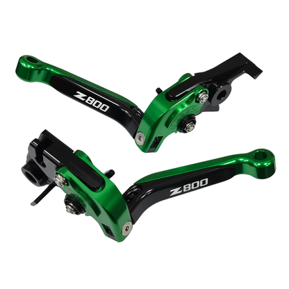 Kawasaki Z800 2013-2018 Adjustable Clutch Brake Lever Set - Black / Green