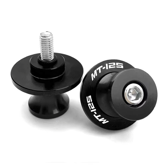 Yamaha MT-125 2014-2026 Black Rear Swingarm Spools Paddock Stand