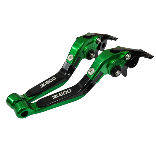 Kawasaki Z800 2013-2018 Adjustable Clutch Brake Lever Set - Black / Green